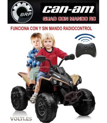 QUAD PARA NIÑOS CON MANDO RADIOCONTROL POTENCIA 180 WATIOS 12V 4X4 CAN NAM